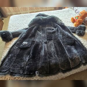 Genuine leather Turkish coat with natural fur (Toscana)